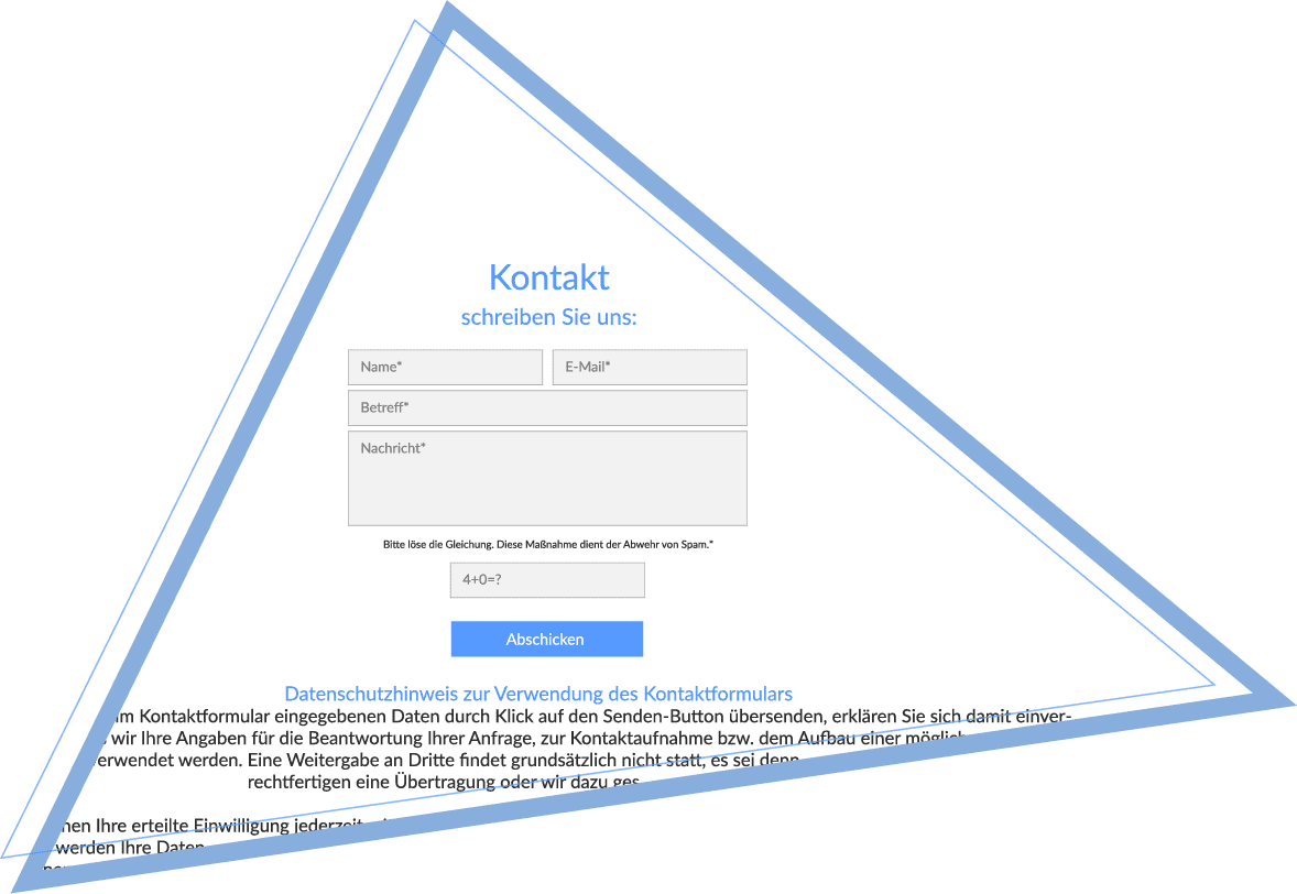 Kontaktformular - Keine Datenerhebung ohne Datenschutzhinweis.