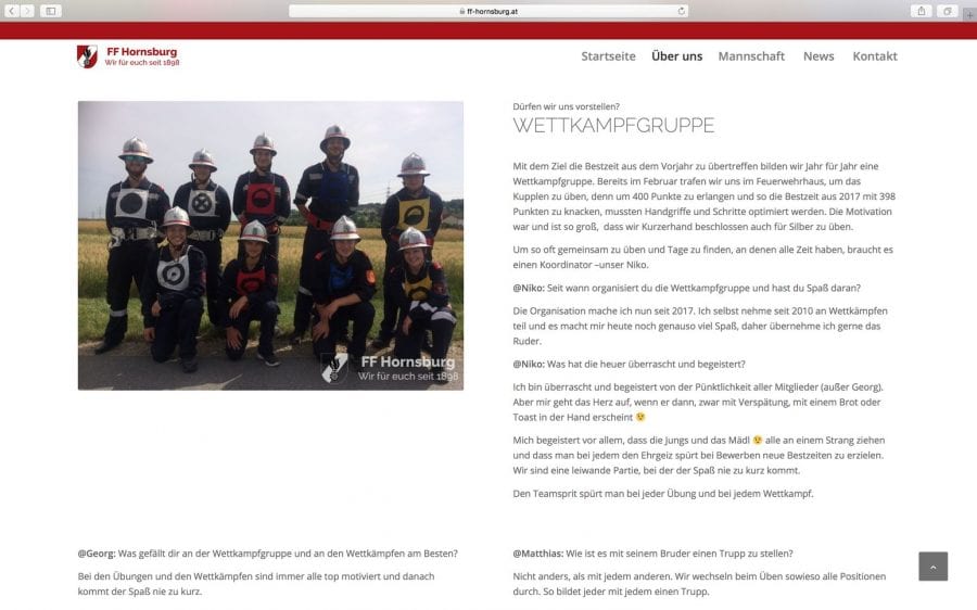 Webseite - FF Hornsburg