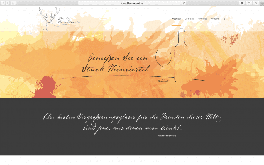 Weinhof Hirschbüchler Webseite
