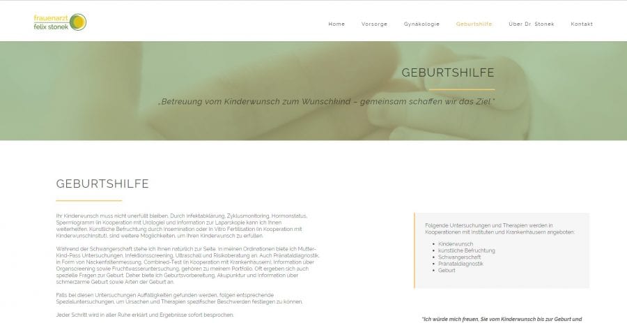 Informationsseite - Webseite Arzt by rechnerherz