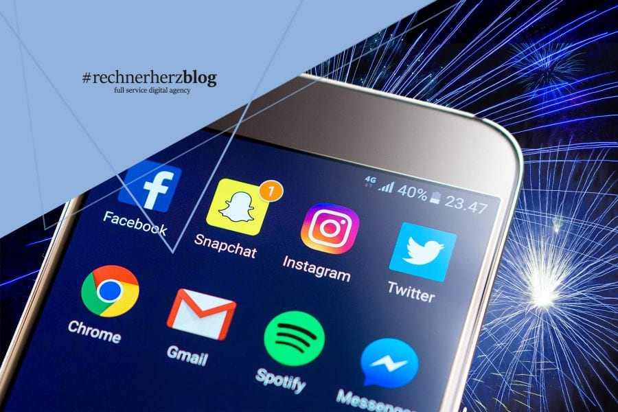 rechnerherzblog – Social Media Trends für KMUS 2019 Smartphone mit Social Media Apps