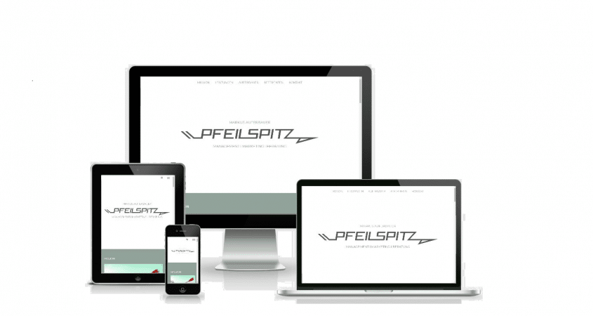 Webseite bzw. One-Pager für Pfeilspitz / Markus Auferbauer - by rechnerherz