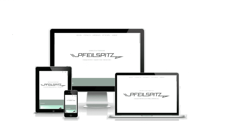 Webseite bzw. One-Pager für Pfeilspitz / Markus Auferbauer - by rechnerherz
