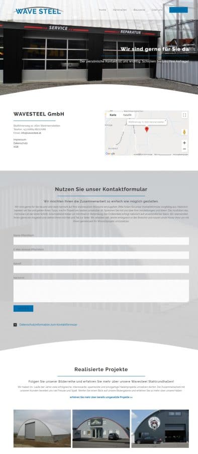 Webseitenerstellung für WaveSteel by rechnerherz