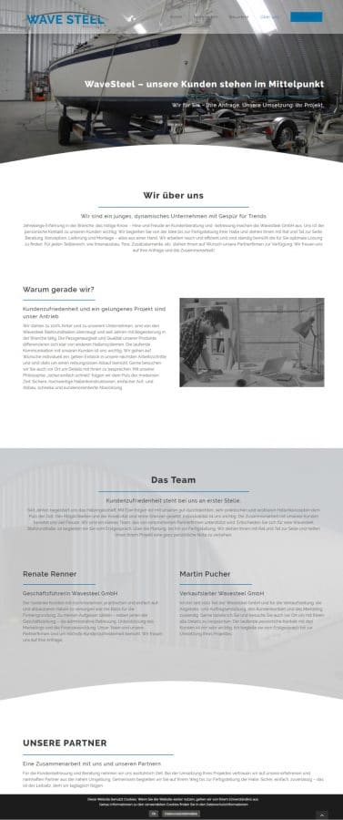 Webseite WaveSteel by rechnerherz