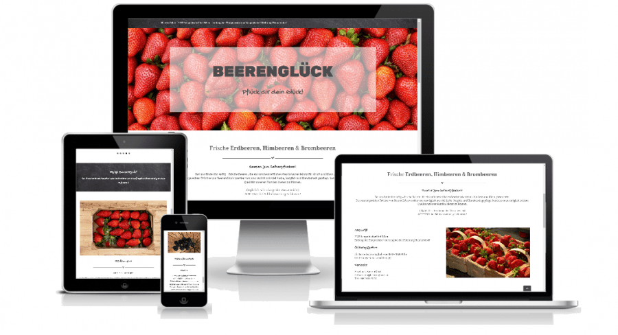beerenglück1 beerenglück - website in verschiedenen Größen