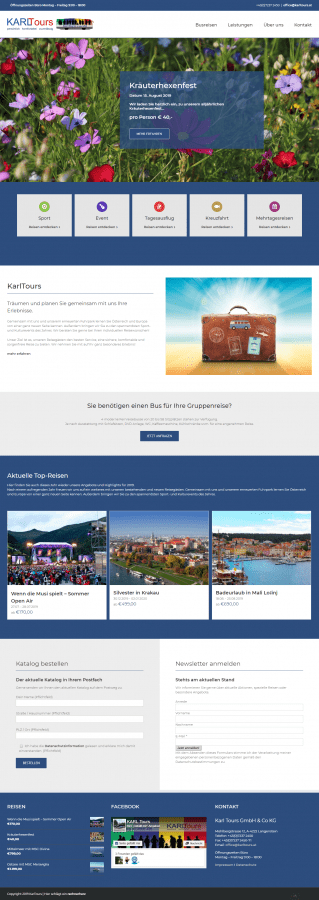 Erstellung einer Webseite für Karltours by rechnerherz