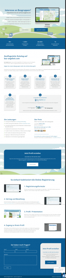 Webseite für Ausflugsziele auf Bus-Angebot - by rechnerherz