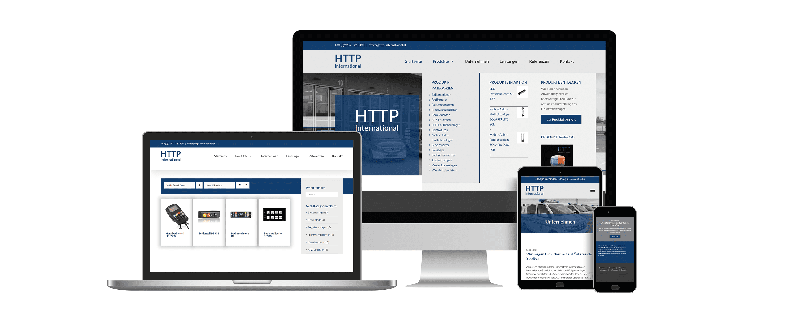Webseite mit Online-Shop System